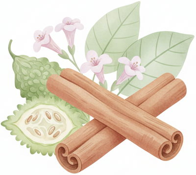 Cinnamon + Bitter Melon + Banaba