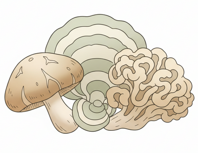 Turkey Tail + Shiitake + Maitake